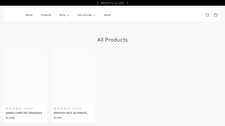 AURA Clothing Store.np storefront built with Zalient Shop