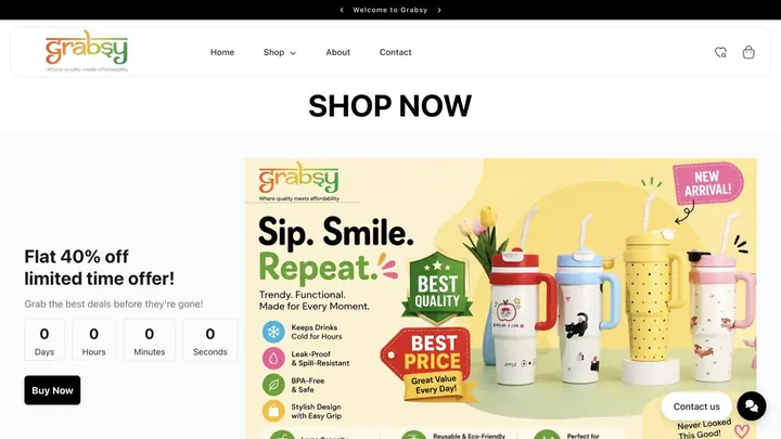 GRABSY NEPAL storefront built with Zalient Shop