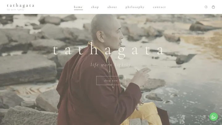 tathagata storefront built with Zalient Shop